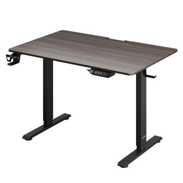 Casaria® Höhenverstellbarer Schreibtisch Braun 110x60x73-118cm