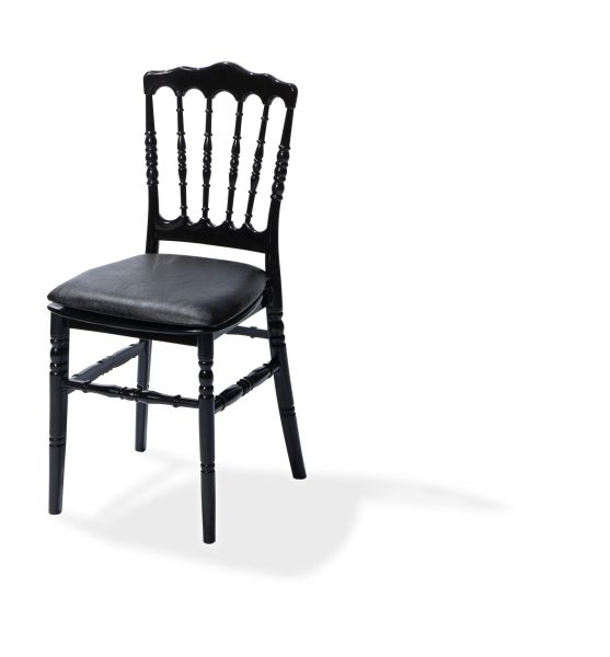 VEBA Sitzkissen Kunstleder schwarz für Napoleon/Tiffany Stuhl, 38,5x40x2,5cm (BxTxH), 50400CB