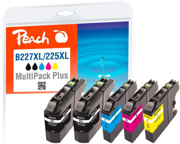 Peach Spar Plus Pack Tintenpatronen ersetzt Brother LC-227XLVALBP
