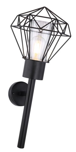 Globo Lighting - HORACE - Außenleuchte Edelstahl schwarz, 1x E27 LED