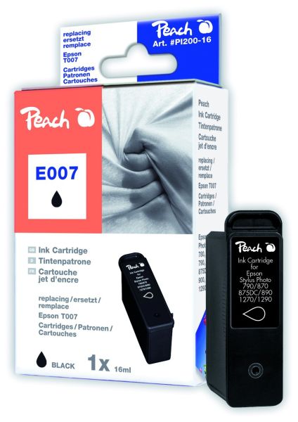 Peach Tintenpatrone schwarz kompatibel zu Epson T007