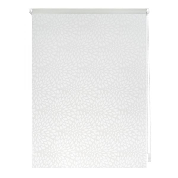 Lichtblick Rollo Klemmfix, ohne Bohren, blickdicht, Drops - Weiß Transparent, 60 x 180 cm (B x L)