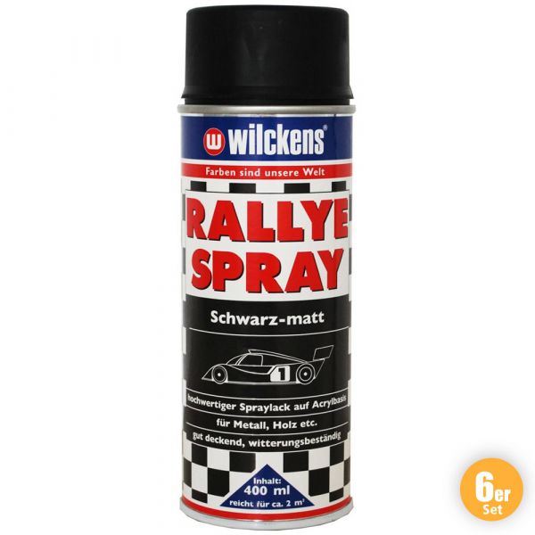 Wilckens Rallye-Spray, Schwarz, Matt 6er Set