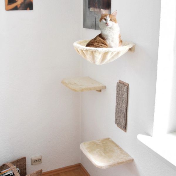Cat Bonbon Katzen-Kletterwand, 4teilig beige