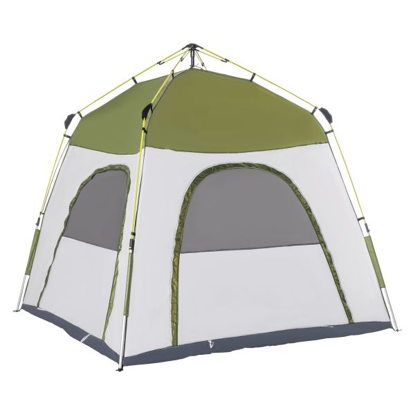 Outsunny Camping Zelt 4 Personen Zelt Familienzelt 190T PU1000mm