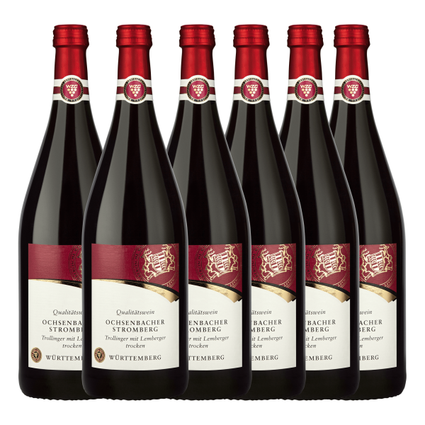 Ochsenbacher Stromberg Trollinger mit Lemberger Qualitätswein trocken 1,0L 6er Karton