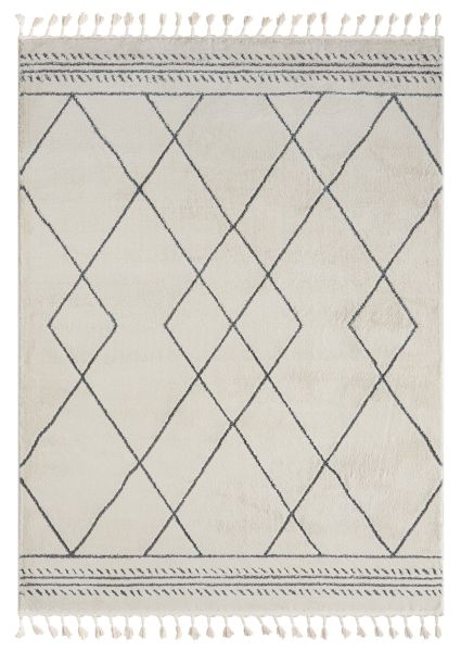 Teppich Moroccan Love, 190 cm x 240 cm, Farbe weiß, rechteckig, Florhöhe 19mm
