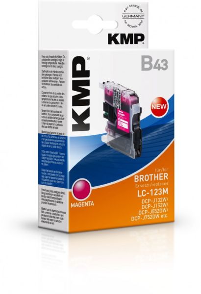 KMP B43 Tintenpatrone ersetzt Brother LC123M