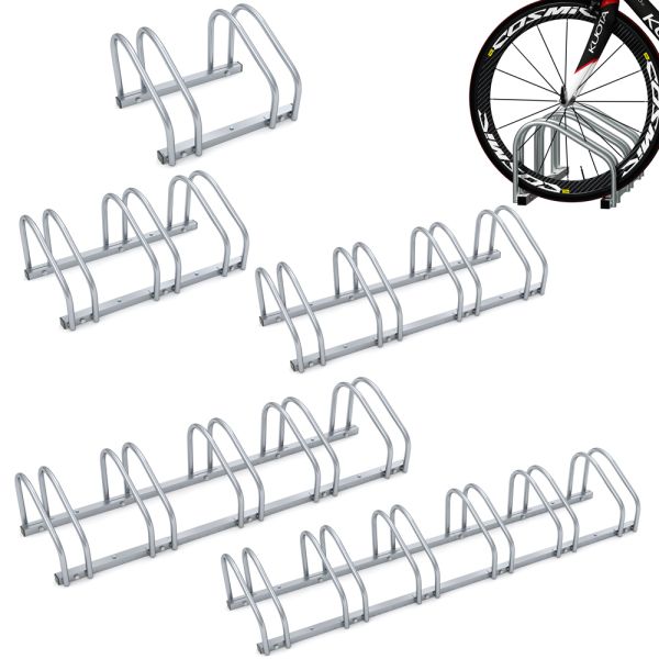 monzana® Fahrradständer für 5 Fahrräder 130 x 32 x 27 cm