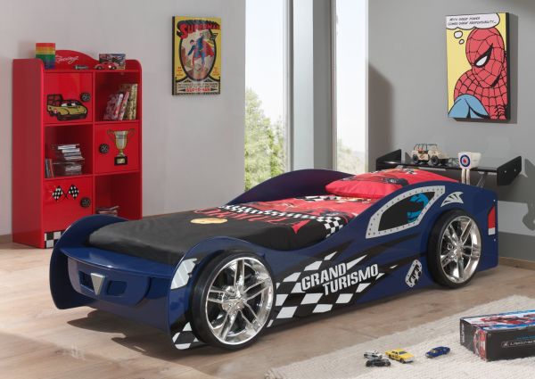 VIPACK - Grand Turismo , Liegefläche 90 x 200 cm, Blau lackiert