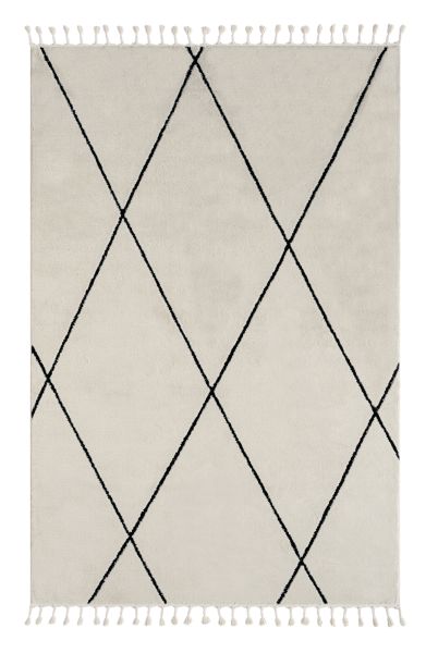 Teppich Moroccan Calm, 200 cm x 290 cm, Farbe weiß, rechteckig, Florhöhe 19mm