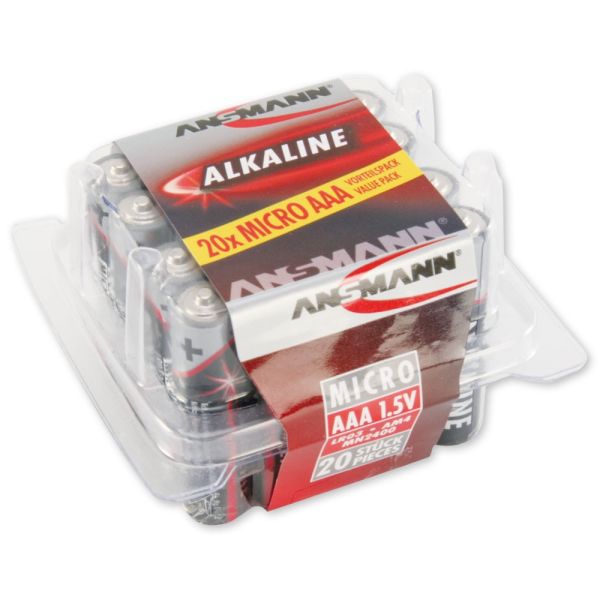 Ansmann Alkaline Batterien Micro AAA 20 Stück