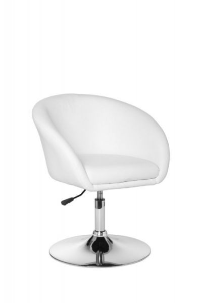 AMSTYLE Lift Design Drehsessel Sessel Leder Optik Weiß