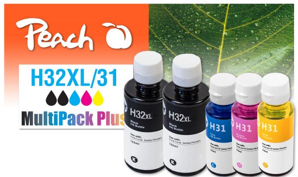 Peach Spar Pack Plus Tintenpatronen, ersetzt HP No. 32XL*2, No. 31
