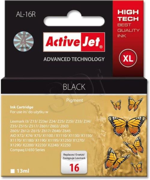 TIN ACTIVEJET AL-16R Refill für Lexmark No.16 black
