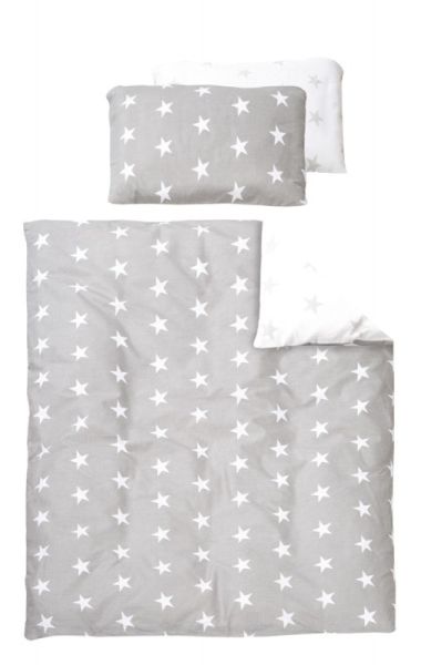 roba Bettwäsche 2-tlg 'Little Stars', 100x135 cm, 100% Baumwolle, Decken-& Kissenbezug