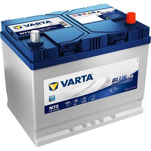 VARTA Blue Dynamic EFB 572501076D842 Autobatterien, N72, 12 V, 72 Ah, 760 A