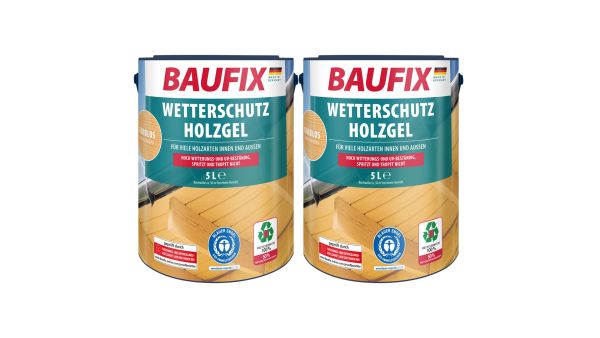 BAUFIX Wetterschutz-Holzgel Farblos 2 er Set