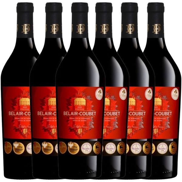 Château Belair-Coubet Grand Vin de Bordeaux Côtes du Bourg Red Label 2020 - 6er Karton