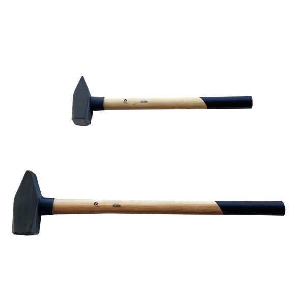 Vago-Tools Schlosserhammer Hammer Vorschlaghammer 3/5kg je 1 Holzstiel 2 tlg Set