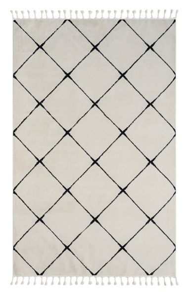 Teppich Moroccan Divine, 200 cm x 290 cm, Farbe weiß, rechteckig, Florhöhe 19mm
