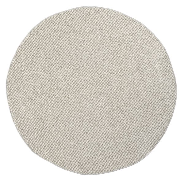 Teppich Lucile, 120cm x 120cm, Farbe Weiß, rund, Florhöhe 7mm