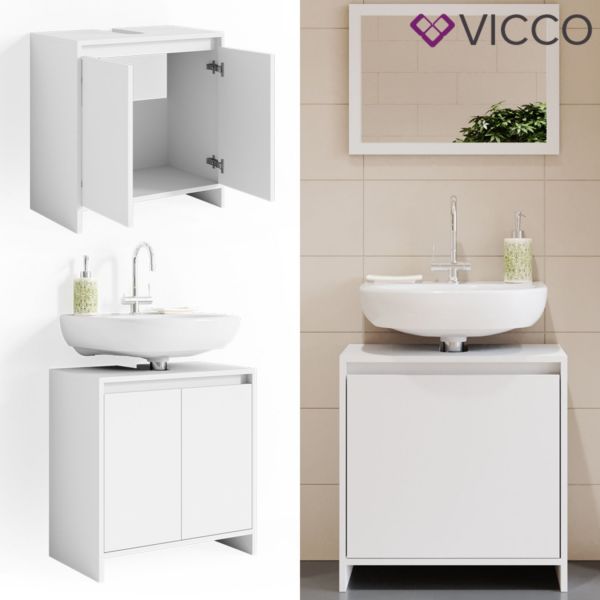 Vicco Waschbeckenunterschrank EMMA Weiß Unterschrank Badschrank Badezimmer