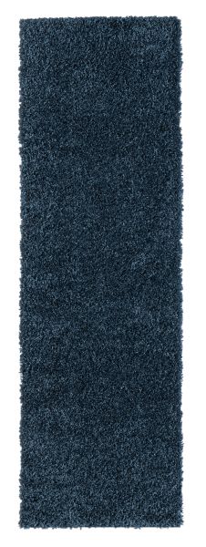Teppich Elodie, 80cm x 250cm, Farbe Dunkelblau, rechteckig, Florhöhe 37mm