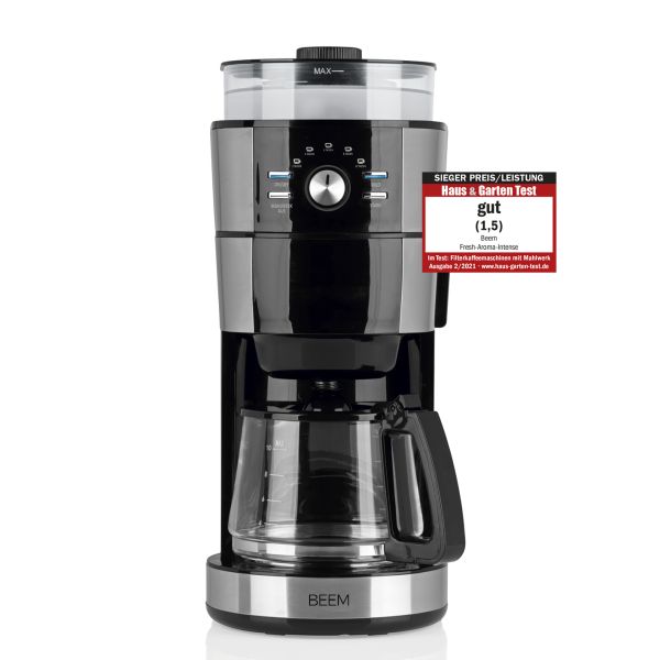 BEEM Kaffeemaschine Fresh-Aroma-Intense 2in1 900W schwarz - Edelstahl mit Mahlwerk