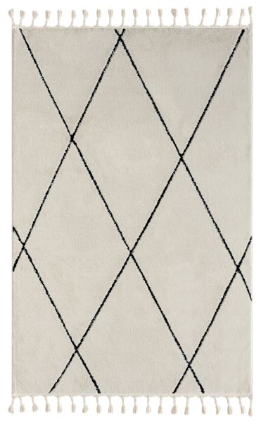 Teppich Moroccan Calm, 140 cm x 200 cm, Farbe weiß, rechteckig, Florhöhe 19mm