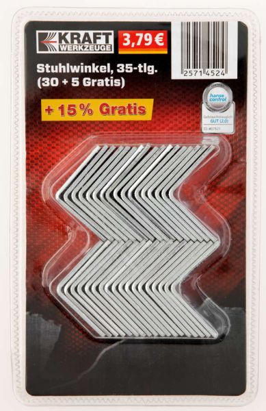 Kraft Werkzeuge Maxi-Pack Stuhlwinkel 30tlg. + 5 gratis