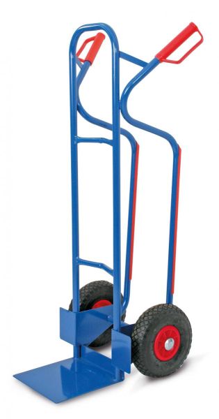 BRB Stahl-Stapelkarre mit pannensicheren Reifen, blau