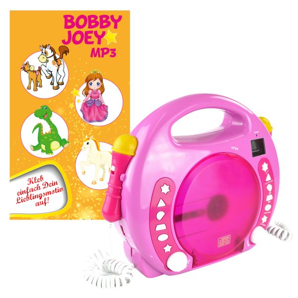 X4-TECH Kinder CD-Player Bobby Joey MP3 pink