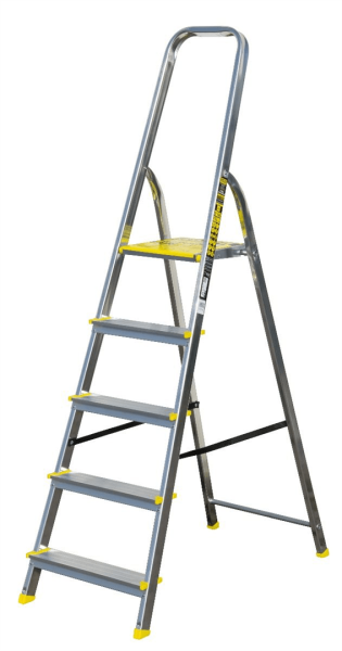 Leiter - Aluminium , 5 Stufen , klappbar , belastbar - 120 kg