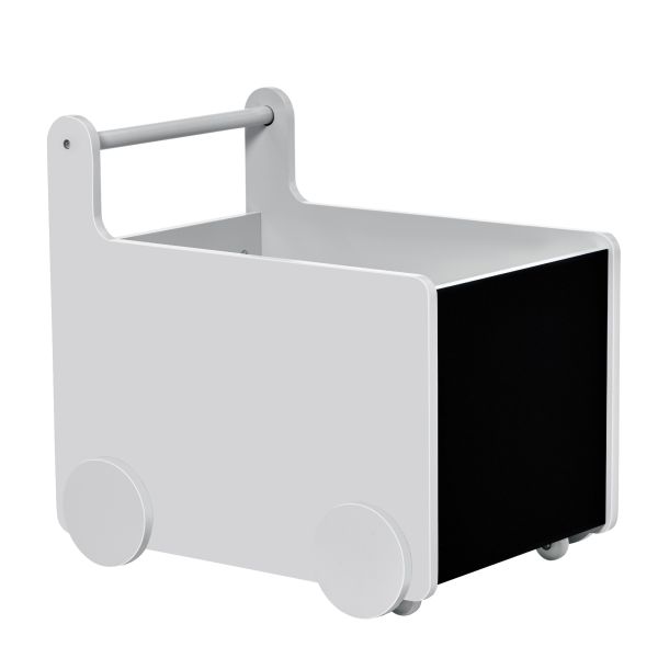 HOMCOM 2-in-1 Lauflernwagen Aufbewahrungsbox Baby Lauflernhilfe Spielzeugkiste mit Rädern Griff Büch