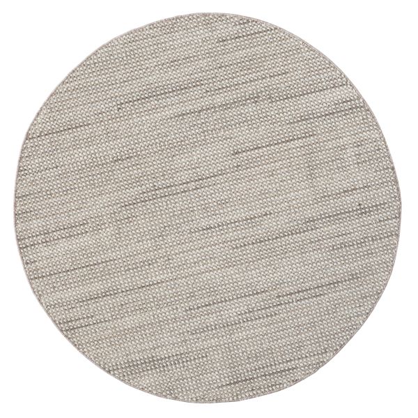Teppich Lucile, 120cm x 120cm, Farbe Weiß, rund, Florhöhe 7mm