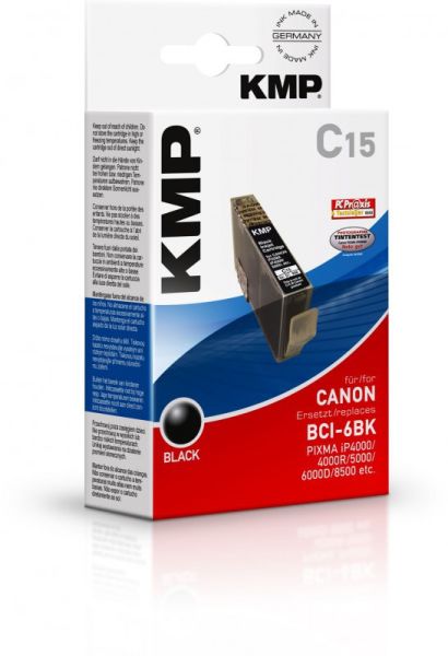 KMP C15 Tintenpatrone ersetzt Canon BCI6BK (4705A002)