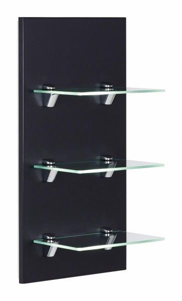 Posseik Panel VIVA mit 3 Glasablagen schwarz