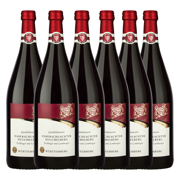 Haberschlachter Heuchelberg Trollinger mit Lemberger Qualitätswein 1,0L 6er Karton