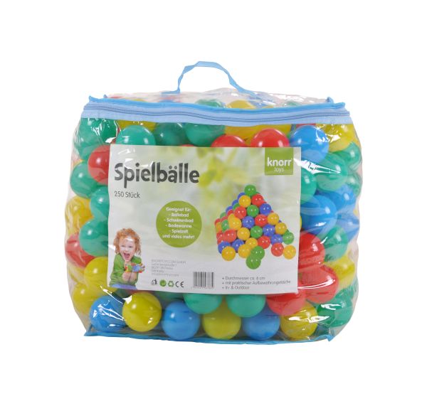 Knorrtoys Bälleset Ø6 cm - 250 balls/colorful/in der Tasche