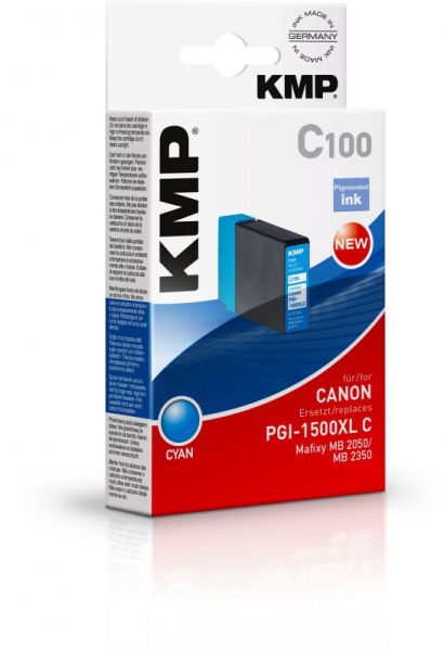 KMP C100 Tintenpatrone ersetzt Canon PGI1500XLC (9193B001)