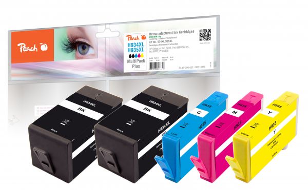 Peach Spar Pack Plus Tintenpatronen kompatibel zu HP No. 934XL, No. 935XL