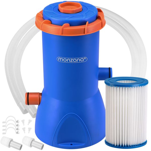 monzana® Pool Pumpe 90W 340x270x270 mm blau-orange