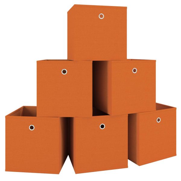 VCM 6er-Set Faltbox Klappbox "Boxas" - ohne Deckel Blau