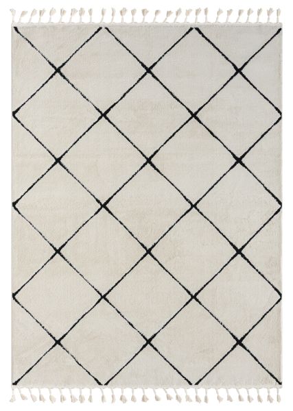Teppich Moroccan Divine, 190 cm x 240 cm, Farbe weiß, rechteckig, Florhöhe 19mm
