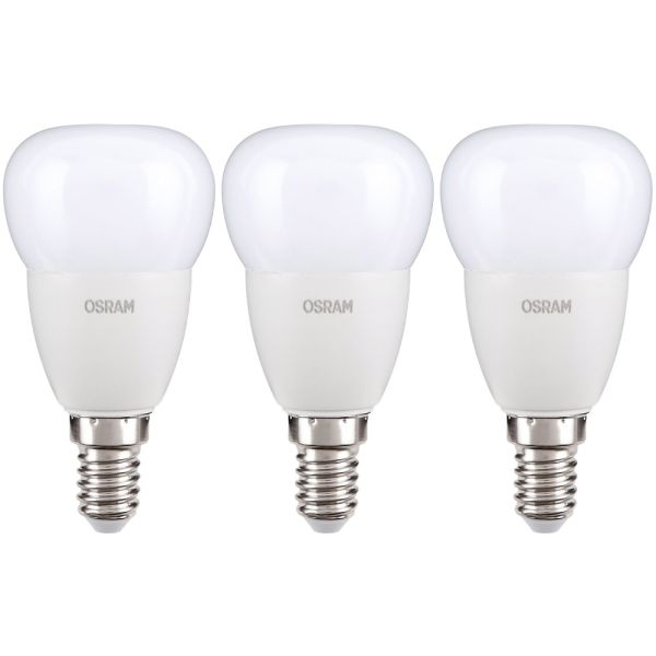 Osram LED Leuchtmittel "Tropfen", 5 W, E14 - 3er Set