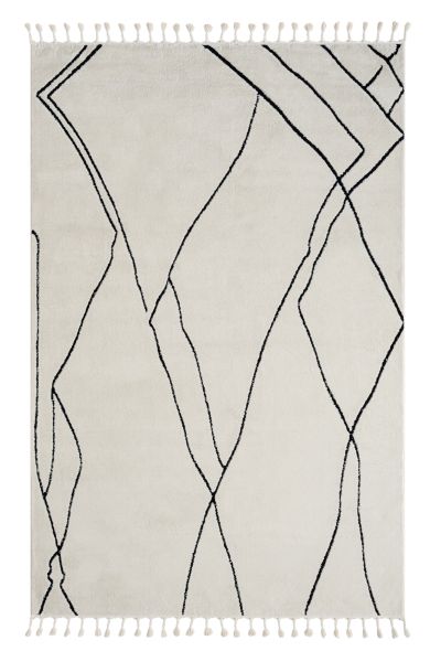 Teppich Moroccan Escape, 200 cm x 290 cm, Farbe weiß, rechteckig, Florhöhe 19mm