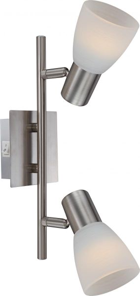 Globo Lighting - PARRY I - LED Strahler Metall Nickel matt, 2x E14 LED