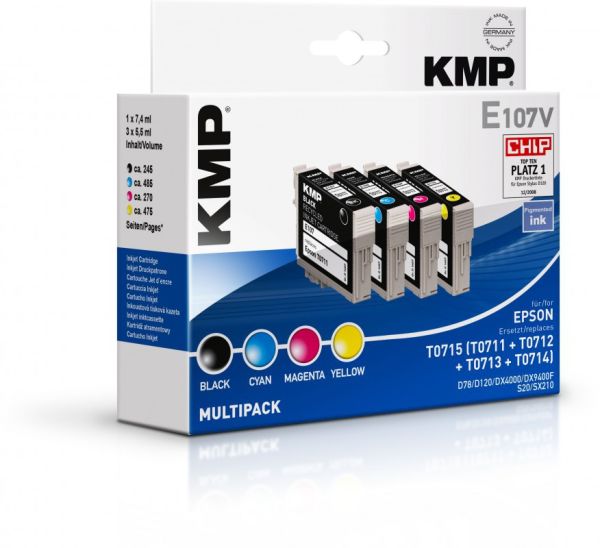 KMP E107V Tintenpatrone Multipack