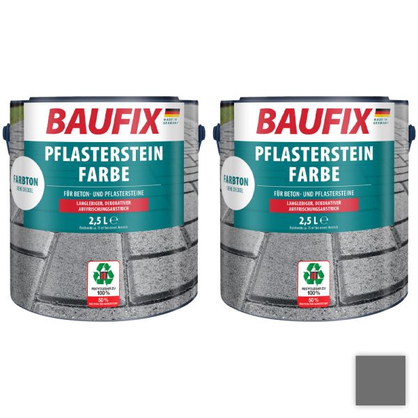 Baufix Pflasterstein-Farbe, Grau - 2er-Set